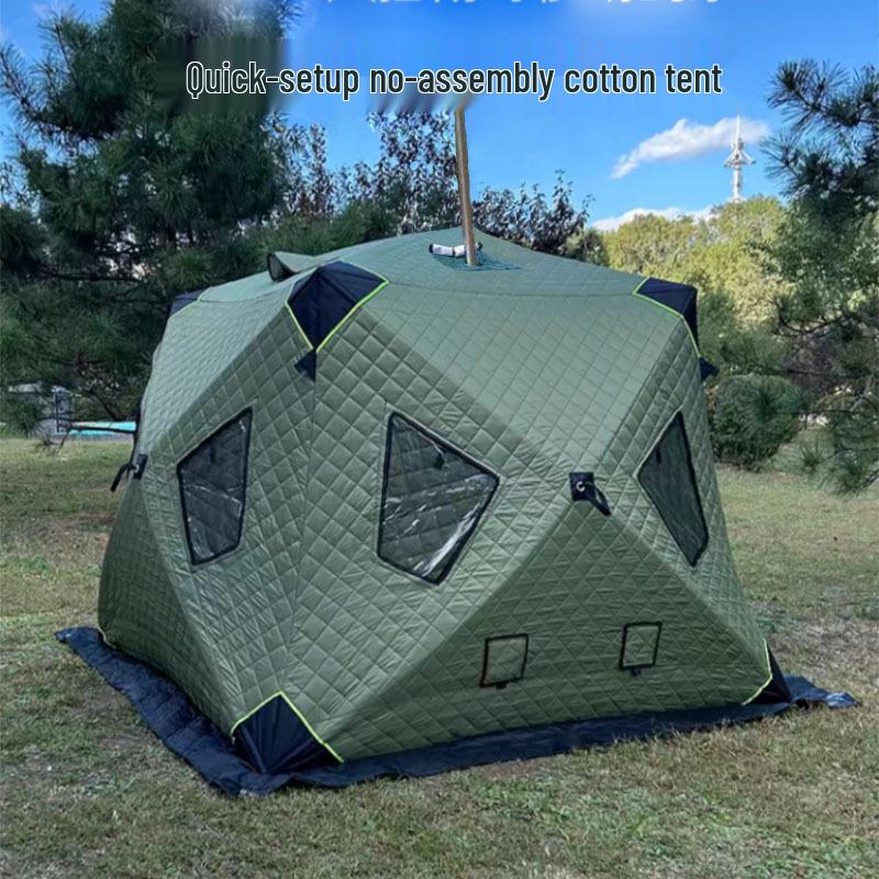 Windproof Cotton Winter Fishing Tent - Thickened for Cold Protection
