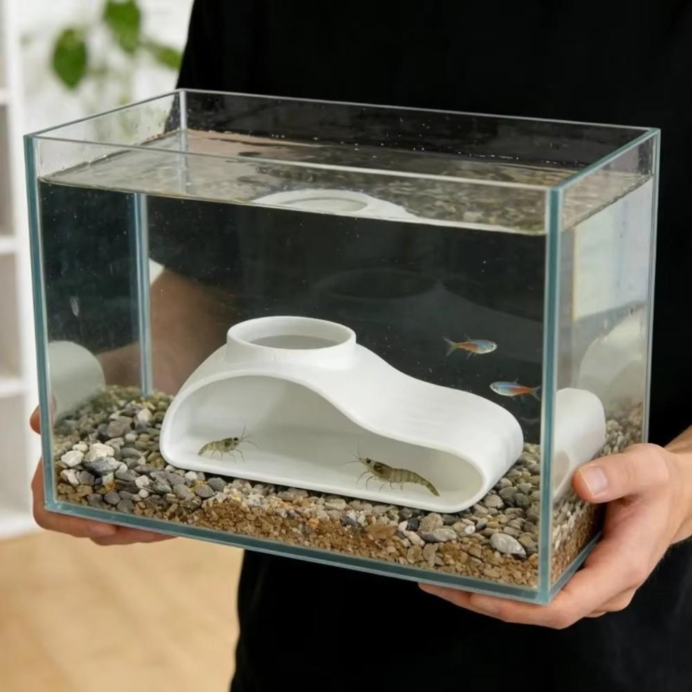 Natural Curve Aquarium Tunnel Cave 3D Printing Shrimp Cave Fish Tank Decoration