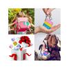 24Pcs Mini Pop Fidget Keychain Toys Bulk Value Pack, Colorful Silicone Sensory Toys for Party Favors and Classroom Prizes