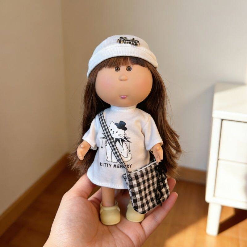 In Stock Pippa Potato Doll 24cm Vinyl Doll Figurine Green Plaid Outfit Collectible Toy Home Decor Girl Birthday Surprise Gifts
