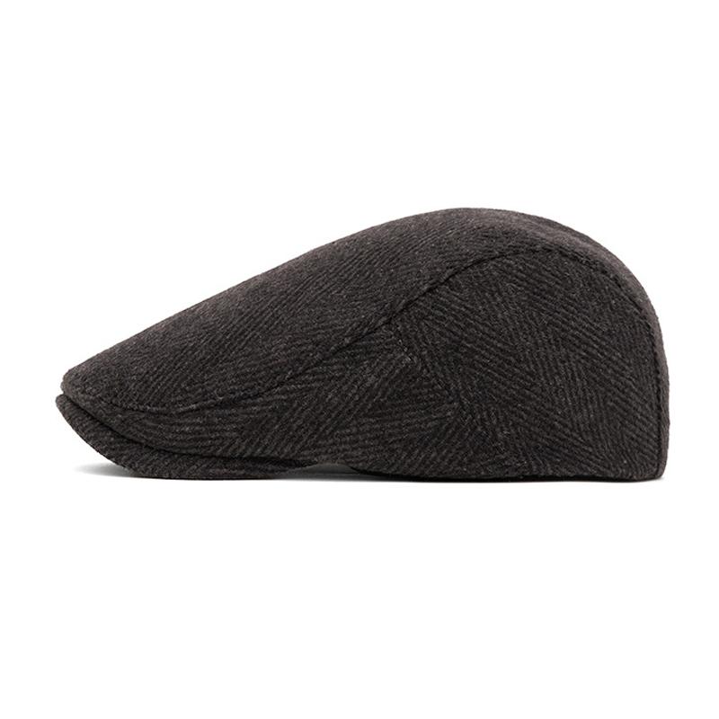 Forward Cap Men's Autumn Winter Warm Retro Beret British Newsboy Cap