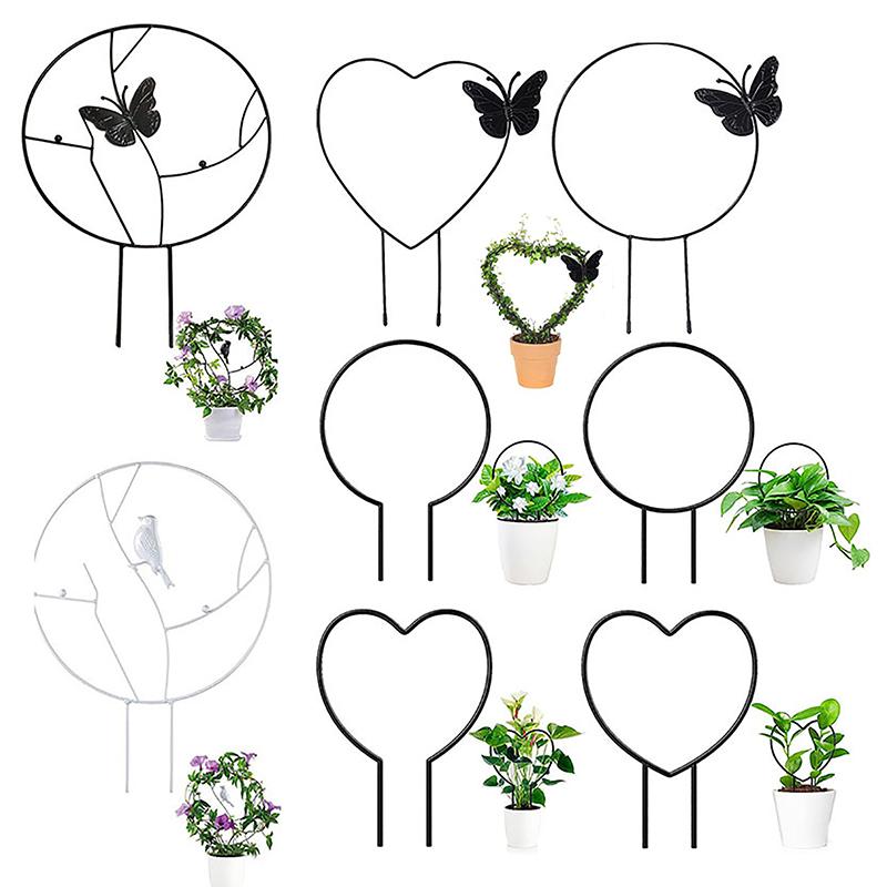 1 Stück Gartenpflanzenstütze Klettergerüst Eisen Herzförmiger Blumenständer