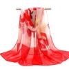 2026 Silk Chiffon Women's Scarf: Korean Style, Versatile, Long, and Thin for Spring, Autumn, Beach, or Winter Decoration