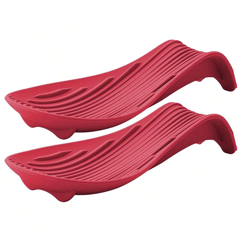 2pcs Creative Silicone Tray Set Kitchen Spatula Soup Spoon Holder Thickened Household Kitchen Utensils with Insulated Spoon Pads