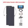 100W Flexible Solar Panel & Controller Kit - 2pcs Photovoltaic System Set