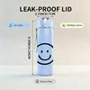 1PC Smiley Face Heart 750ml Color Plastic Sports Water Bottle Leakproof Flip Straw Lid Suitable for Sports Office Home Use
