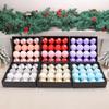 16Pieces Painted Christmas Ornament Set Colorful Christmas Sphere Baubles Ornament Set For Holiday Celebration