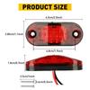 2.5" Red Car Bright LED Truck Trailer Oval RV Side Marker Lights Clearance Lamps