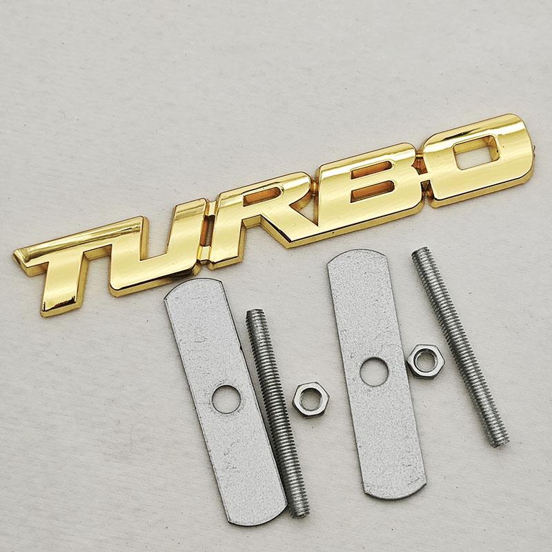 Car Sticker Turbocharged Turbo Metal Alloy 3D Metal Badge Car Modification Accessories Rear Trunk Side Fender Marking Decorative