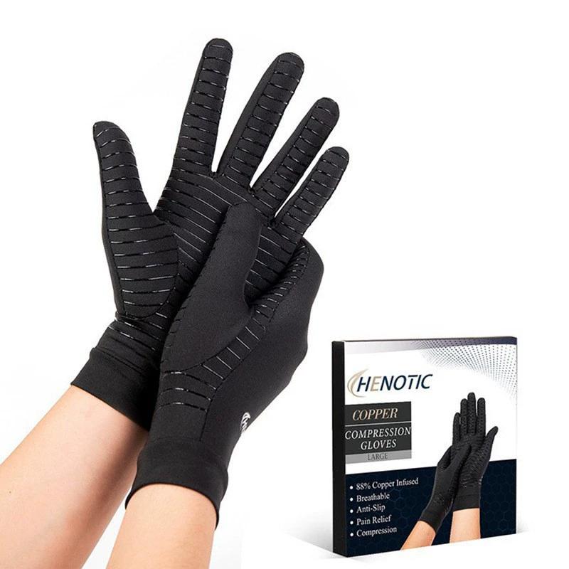 1Pair Arthritis Gloves Hand Wrist Support Brace For Swelling Pain Relief Fingerless Gloves For Carpal Tunnel Women Men