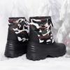 Men's Winter Warm Snow Boots Rubber Hiking Boots Outdoor Mid Calf Camouflage Duck Boots Waterproof  Plus Size