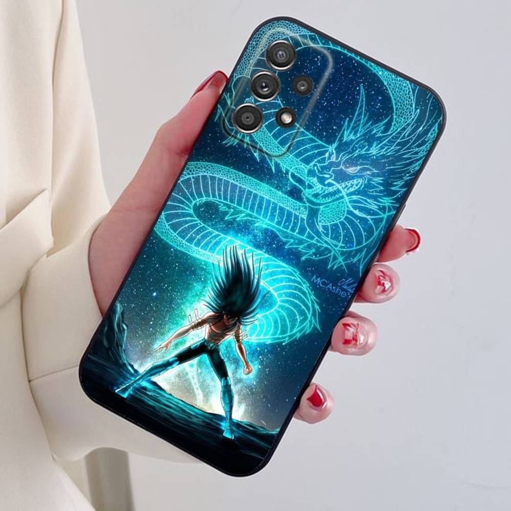 S-Saint Seiya Knights Phone Case For Samsung S25,24,21,22,23,30,Ultra,20,Plus Black soft silicone case