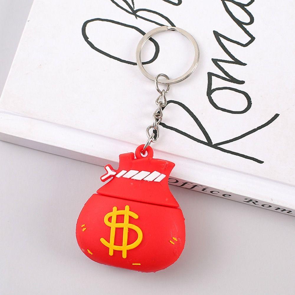 PVC Lucky Charm Bag Car Key Chain Dragon Year Dragon Year Cartoon Keyring  Kid Girl Boy