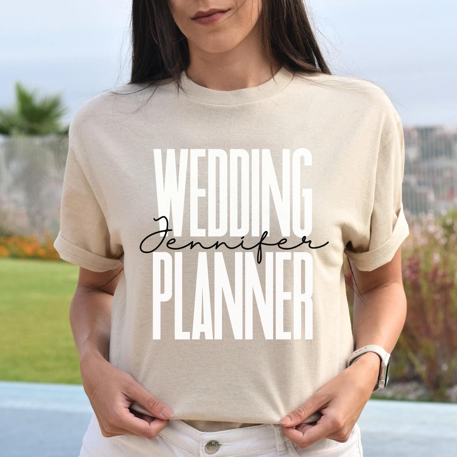 Personalized Wedding planner T-shirt gift Custom name Event organizer Unisex Tee M