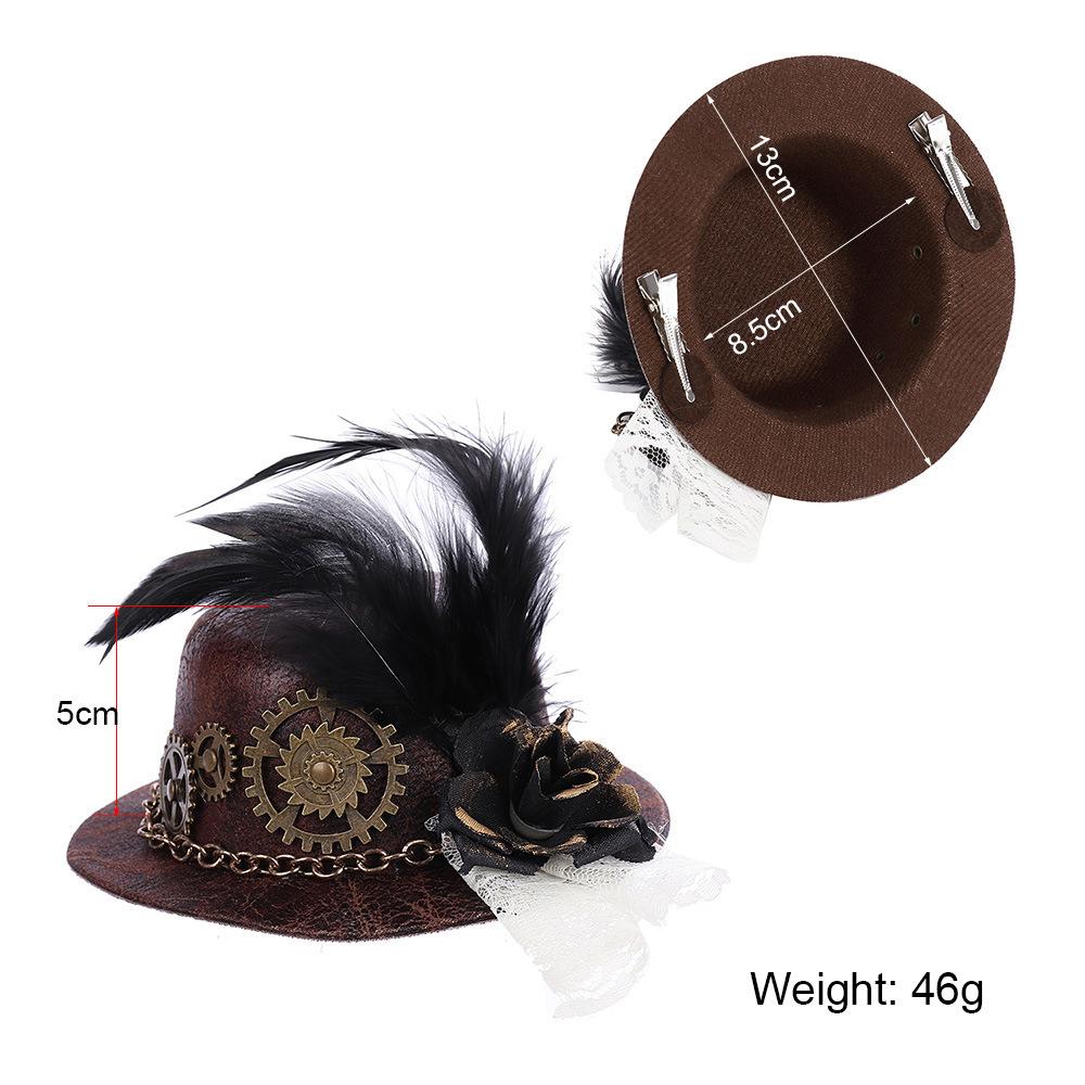 Music Festival Decorations, Carnival Festivals, Gothic Punk Style, Gear Shapes, Feather Mini Hats, Party Decoration Props