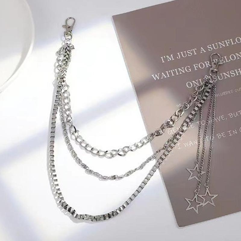 Punk  Star Waist Chain Simple Tassel Pants Chain Personalized Hip Hop Multilayer Waist Chain Clothing Accessories Gifts
