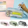 Large Capacity Pen Bags Mesh Stationery Bag NEW Pencil Case  School