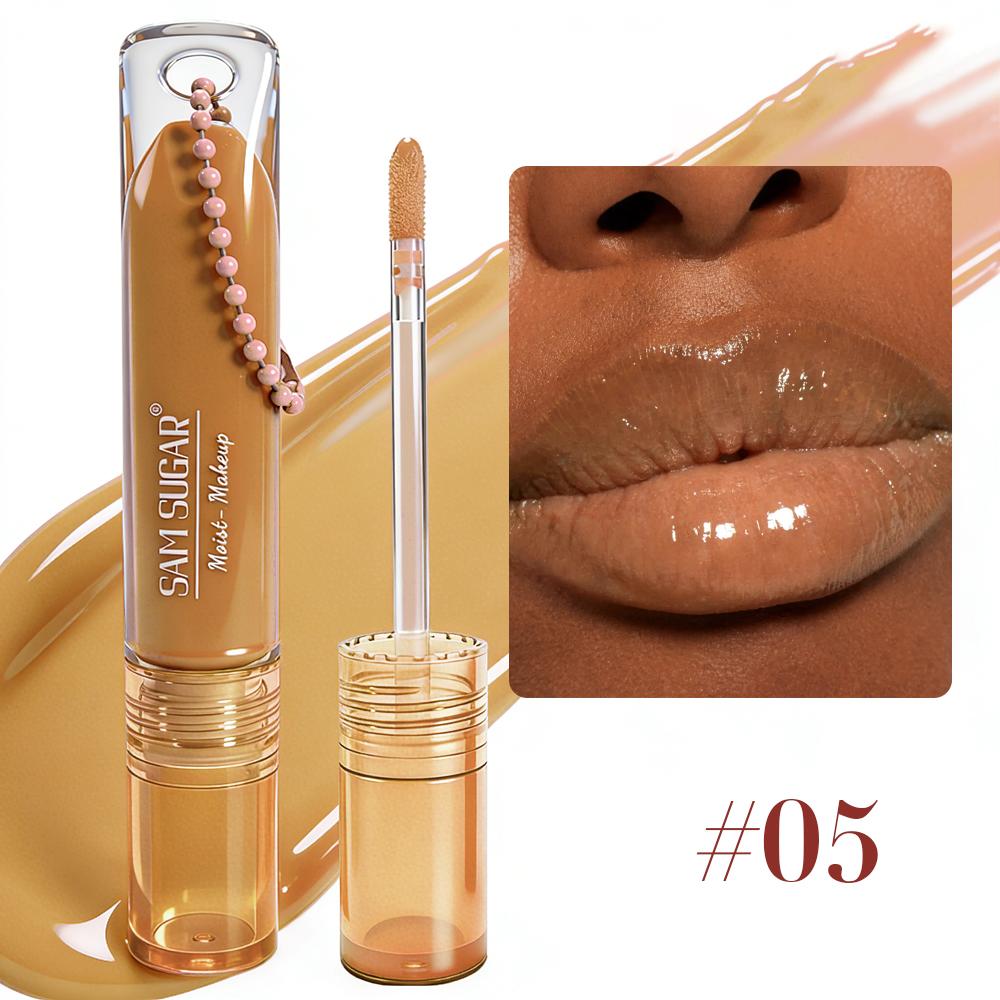 Lucidalabbra Perla Specchio Rossetto Idratante a Lunga Tenuta Lucentezza Glitter Smalto Non Si Attacca alla Tazza Jelly Pout Tinta Labbra Trucco