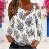 Women Plus Size White Floral Printed Asymmetric Cutout Neck Cold Shoulder Long Sleeve Fitted Top