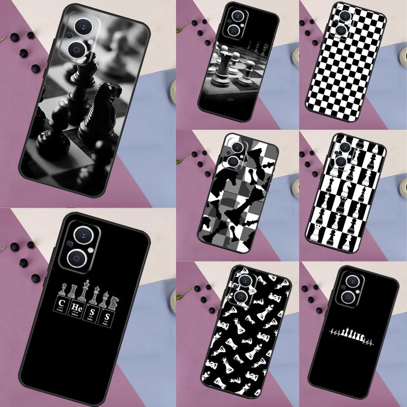 Chess Case For OPPO Reno 13F 12F 11F 8T 7 8 10 11 12 13 Pro OPPO Find X8 Pro X6 X3 X5 Lite Cover