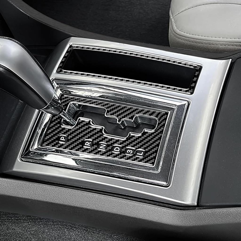 Real Carbon Fiber Gear Shift Inner Frame (with Low-Speed Function) Covers - for Chrysler 300 300C 2005 2006 2007 Carbon Fiber Accessories, Durable