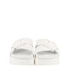 Salvatore Ferragamo Air Lug Leather Slides White