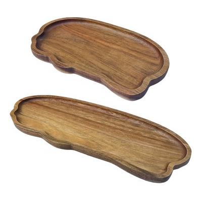 Heat Resistant Solid Wood Serving Tray With Cloud Design Wooden Pallet For Hot Dishes Ceremony And Dining Table Decors