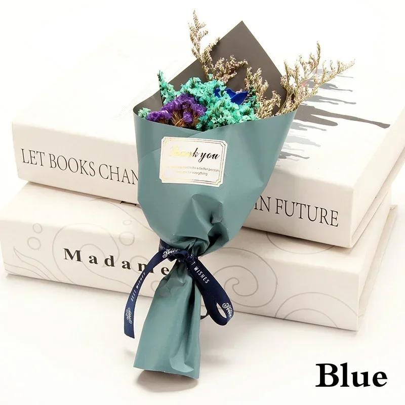 

1 Bundle Mini Babysbreath Dried Flowers Rose Soap Flower Artificial Flower Mini Bouquet Wedding Flower Decoration XS（old） синий