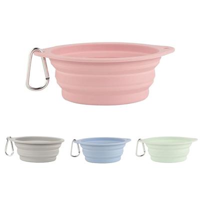 Ciotola Pieghevole in Silicone per Animali Domestici 350ML Ciotola Pieghevole per Cibo per Cani Acqua Esterno Ciotola da Viaggio Portatile Contenitore per Cibo per Cuccioli Mangiatoia