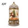 Decorative Snow Ball Christmas Lantern, Lighted Lantern with Music Swirling Glitter, Animated for USB /Battery Operated Holiday Home Decoration