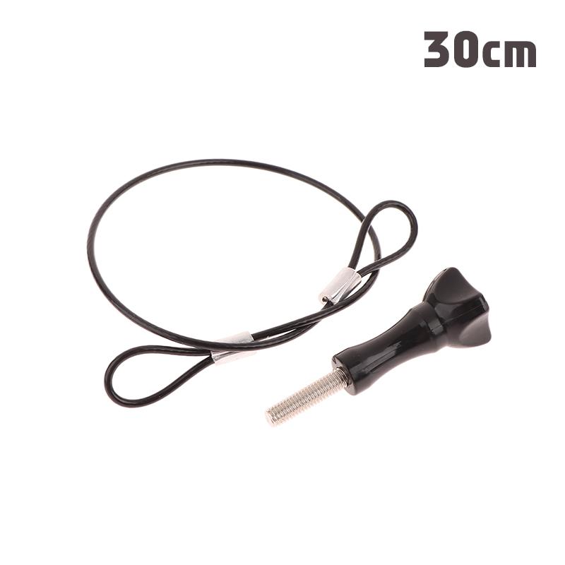 30/60Cm Protable Safety Strap Stainless Steel Lanyard Cord Wrist String Hand With Long Curved Screw For Sport Camera Accessories
