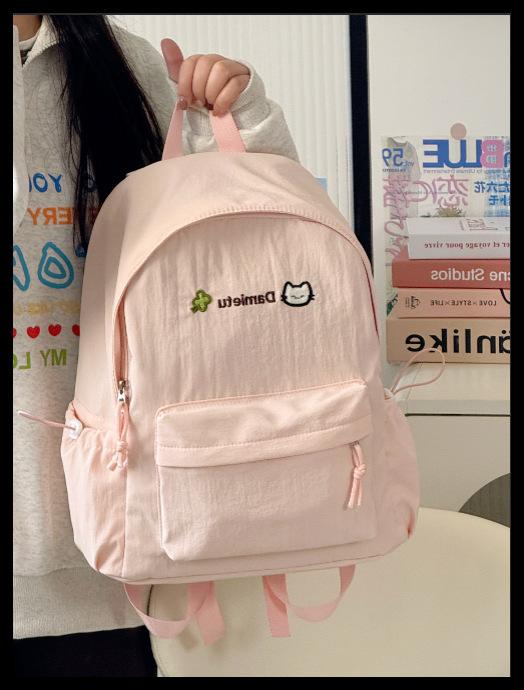 Schoolbag Japanese ins small fresh casual schoolbag female high school student college student cute backpack high value lightweight backpack