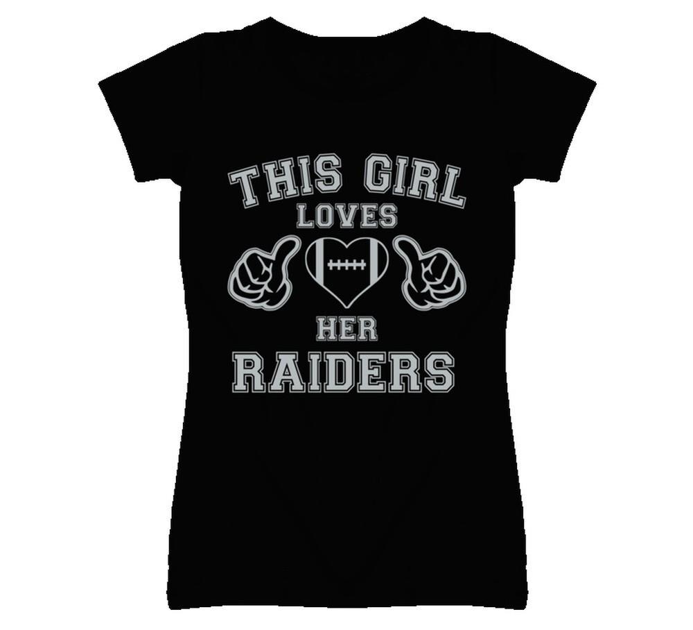 This Girl Loves Her Oakland Raiders Football T Shirt
