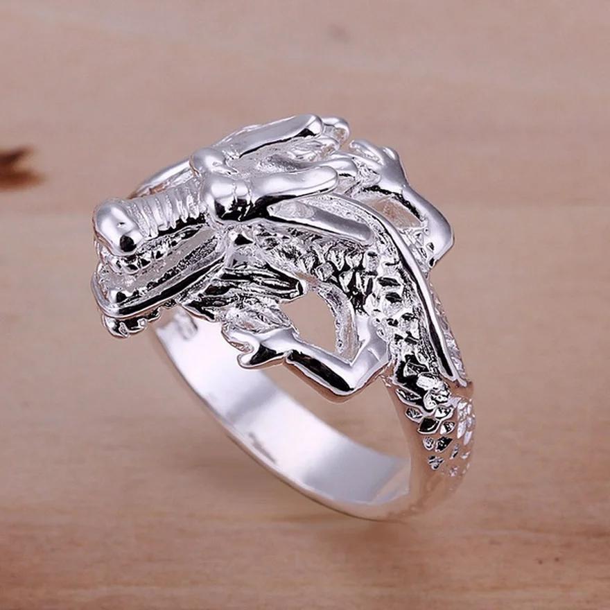 fashion charm   Copper Rings dragon design Jewelry pretty for men Women lady Holiday gifts