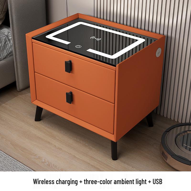 Luxe Smart Bedside Table with Wireless Charging and Storage