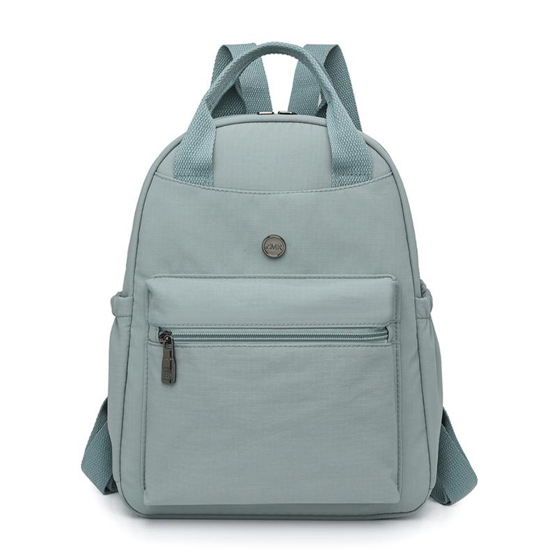 Solid Color Large Capacity Backpack Women Travel Backpack Lightweight College Student Schoolbag