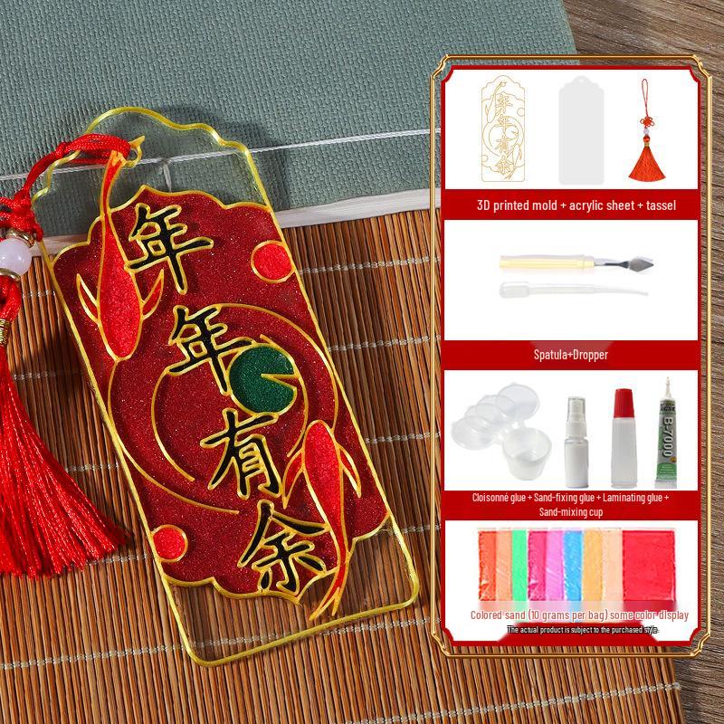Cloisonné Enamel Bookmark Kit - Jingtai Blue Mid-Autumn Craft Activity