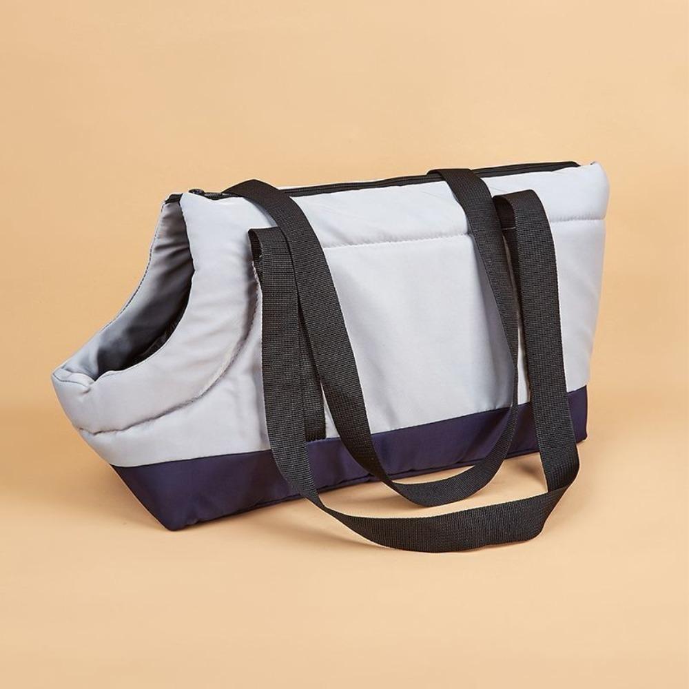 

Cat Shoulder Bags Warm Pet Carrier Bag Breathable Waterproof Cat Sling Bag Foldable Color Block Pet Handbag for Cats Puppy S сірий