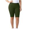 Women’s High Waist Stretchy Bermuda Shorts Plus Size Soft Fabric Knee Length Casual Biker Shorts for Daily Wear