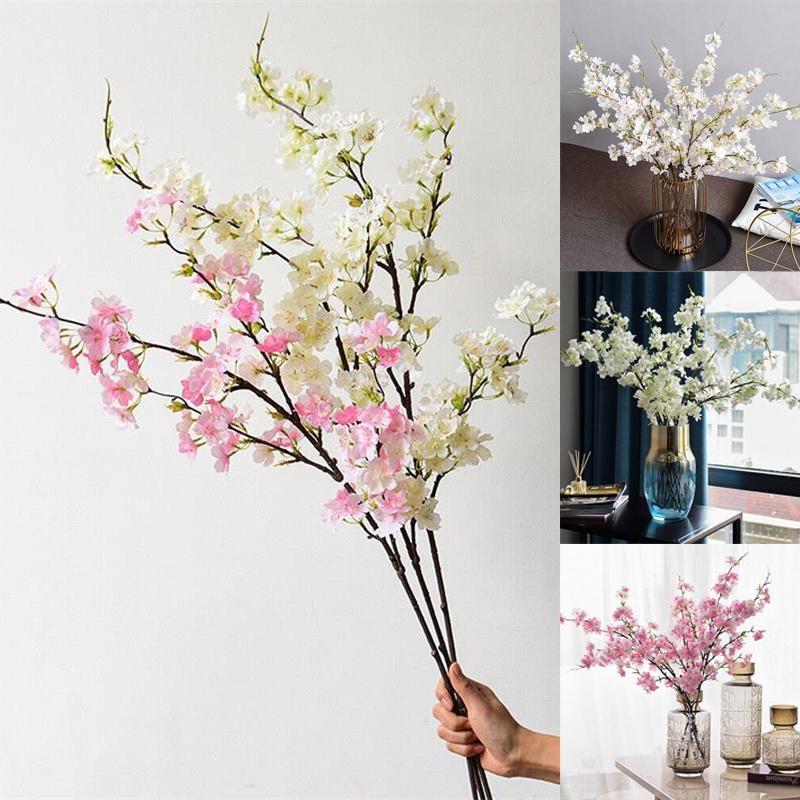 

Искусственный цветок вишни ветка букет Свадебная вечеринка Цветочный домашний арт