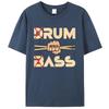Morsom Drum & Bass / Rum & B-Ass Lovers Trommeslager Fritid Herre T-skjorte Klær Kvinner Bomull Kortermet T-skjorter Casual Vintage Topper