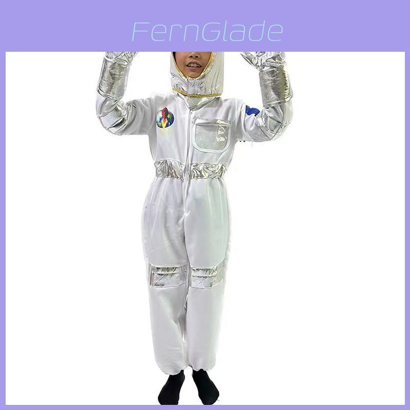 Children's Astronaut Costume Cosplay Space Flight Jumpsuit Unisex Spacesuit Outfit