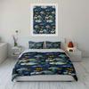 Cartoon Pirate Fish Pattern Bedding Duvet Cover Set  (1*Duvet Cover 2*Pillowcases, without duvet insert)