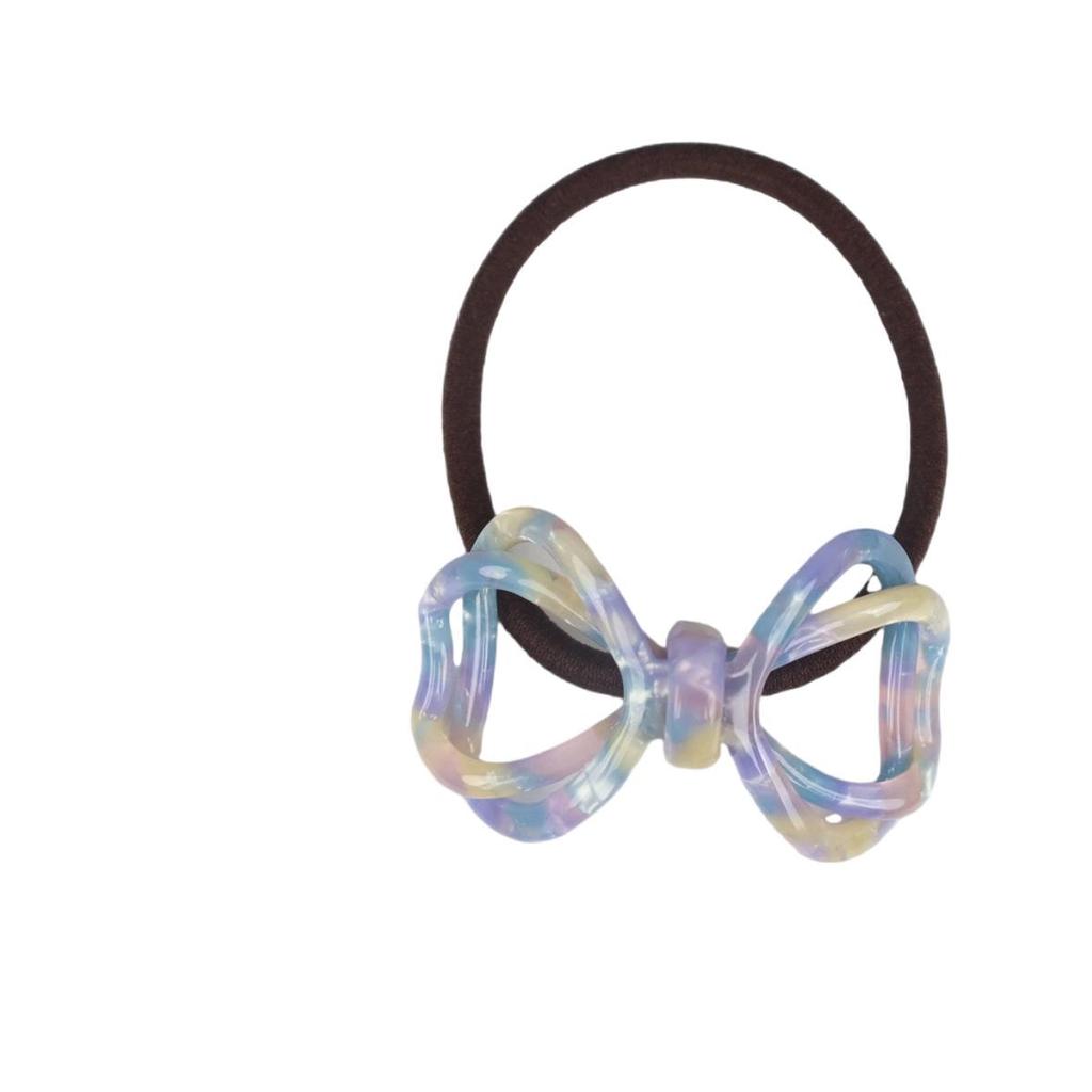 Nan Rui High Elasticity Bow Hair Tie, Korean Style Acetate Pearlescent Floral Ring