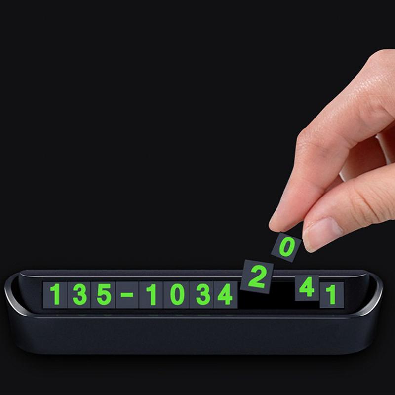 Luminous Car Temporary Parking Card Phone Number Card Plate Telephone Number Car Park Stop Sticker Car Styling Auto Accessories