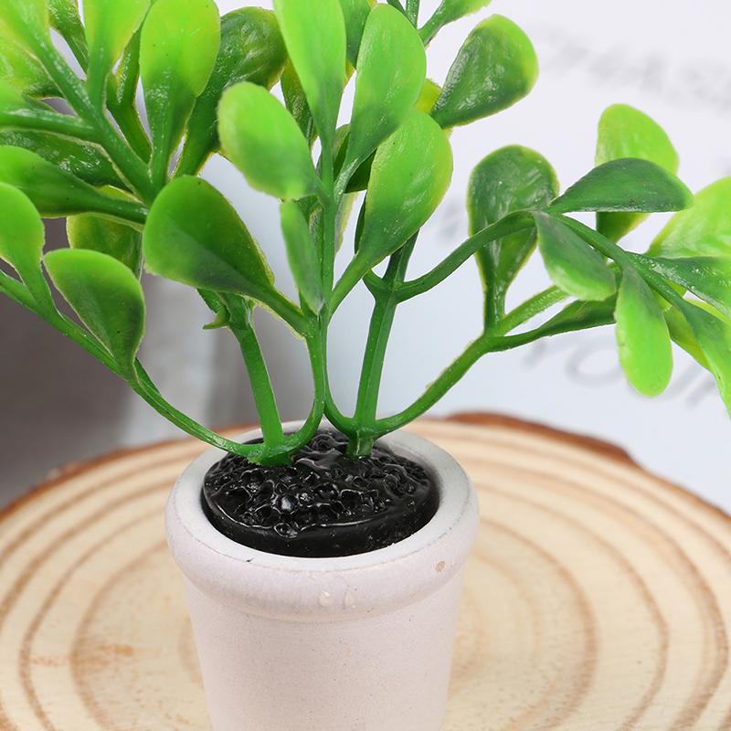 1:12 Doll House Mini Potted Small Green Plant Decoration Ornaments