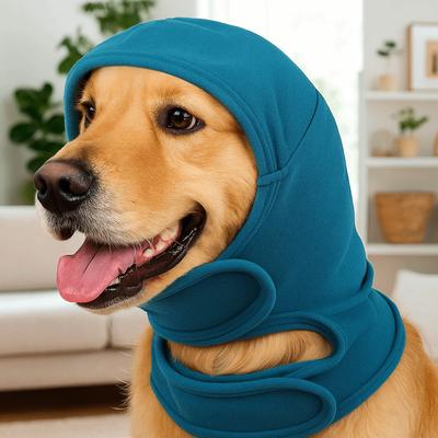 Warm Dog Calming Hood Adjustable Breathable Dog Ear Cover Comfortable Washable Dog Windproof Hat Veterinary Visits