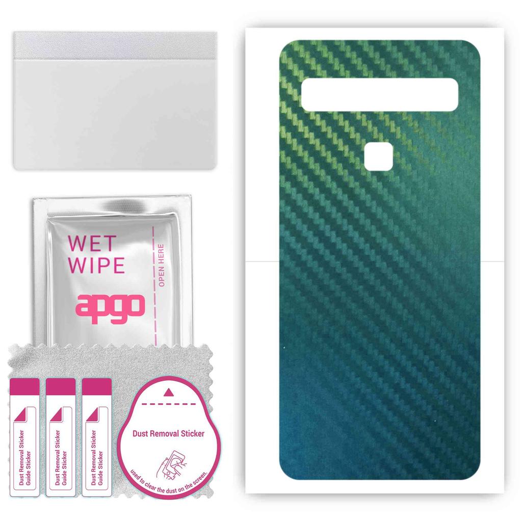 apgo Protective Skin Sticker for the back compatible with TCL 10 5G, Wrap Film, Foil, Vinyl - Pattern Carbon Chameleon CAKA1