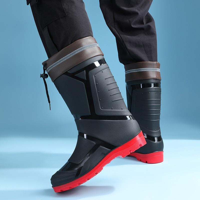 Herren Hohe Wasserdichte Gummistiefel Rutschfeste Arbeitsschuhe