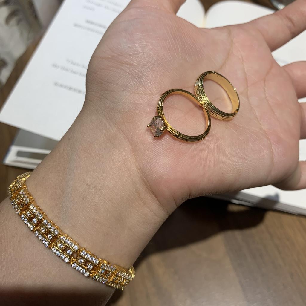 Patnon Oval Pigeon Egg Ring Niche Premium Couple Ring Super Flash Proposal Ring